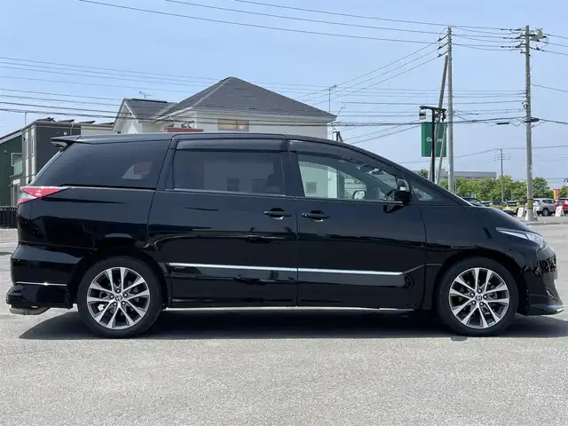 トヨタ エスティマ アエラス 道央・札幌 2019(平31)年 4.6万km ブラック ４WD/ワンオーナー/寒冷地仕様/純正ディーラーOPナビ/CD/DVD/BT/フルセグ/トヨタセーフティセンス/プリクラッシュセーフティ/横滑り防止装置/クルーズコントロール/レーンキープアシスト/クリアランスソナー/バックカメラ/ビルトインETC/ドライブレコーダー/センターデフロック/ワイパーデアイサー/両側パワースライドドア/パワーバックドア/2列目オットマン/革巻きステアリング/ステアリングリモコン/AC100V/MTモード付AT/プッシュスタート/スマートキー/LEDヘッドライト/オートライト/オートハイビーム/フォグランプ/電動格納ミラー/ウィンカーミラー/純正フロアマット/ドアバイザー/社外AW付冬タイヤ積込/215/60/R17/2021年/山7mm/TRDフロント/リヤエアロ