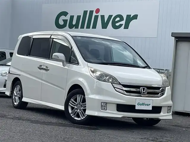 ホンダ ステップワゴン スパーダSHDDナビスマートスタイル 福島県 2009(平21)年 8.8万km プレミアムホワイトパール ４WD/両側パワースライドドア /社外SDナビ/フルセグテレビ/バックカメラ/Bluetooth接続/ETC/純正16インチAW/HIDヘッドライト/保証書
