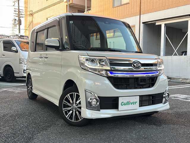 ダイハツ タント カスタム X トップED SAⅡ 大阪府 2015(平27)年 6.1万km パールホワイトⅢ 純正メモリナビ/フルセグテレビ/バックカメラ/プッシュスタート/片側パワースライドドア/衝突被害軽減システム/純正フロアーマット/ETC/保証書/取扱説明書