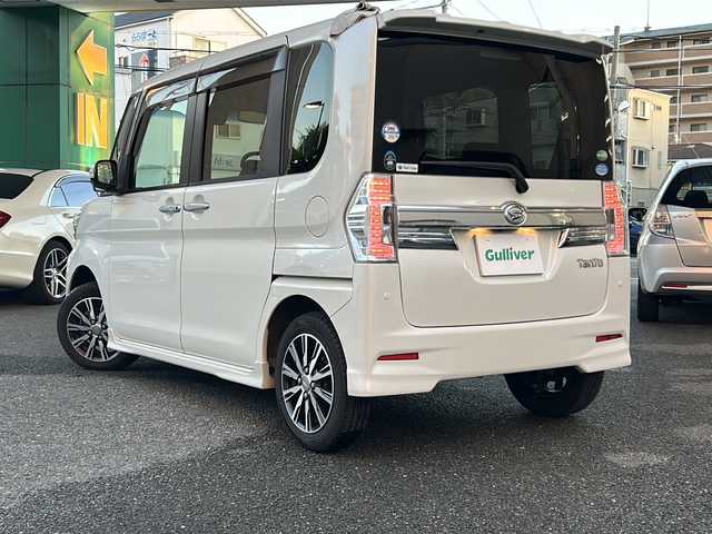 ダイハツ タント カスタム X トップED SAⅡ 大阪府 2015(平27)年 6.1万km パールホワイトⅢ 純正メモリナビ/フルセグテレビ/バックカメラ/プッシュスタート/片側パワースライドドア/衝突被害軽減システム/純正フロアーマット/ETC/保証書/取扱説明書