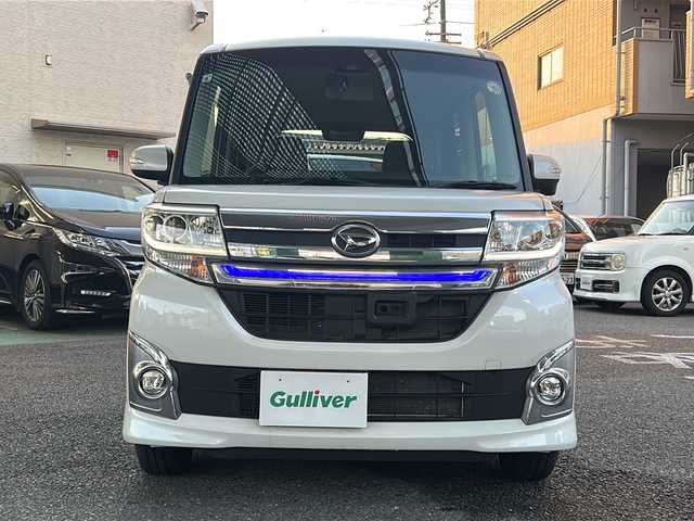 ダイハツ タント カスタム X トップED SAⅡ 大阪府 2015(平27)年 6.1万km パールホワイトⅢ 純正メモリナビ/フルセグテレビ/バックカメラ/プッシュスタート/片側パワースライドドア/衝突被害軽減システム/純正フロアーマット/ETC/保証書/取扱説明書