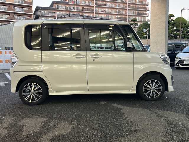 ダイハツ タント カスタム X トップED SAⅡ 大阪府 2015(平27)年 6.1万km パールホワイトⅢ 純正メモリナビ/フルセグテレビ/バックカメラ/プッシュスタート/片側パワースライドドア/衝突被害軽減システム/純正フロアーマット/ETC/保証書/取扱説明書
