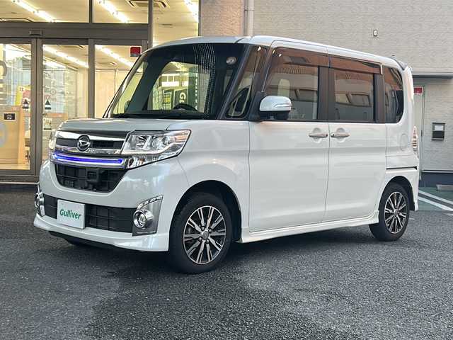 ダイハツ タント カスタム X トップED SAⅡ 大阪府 2015(平27)年 6.1万km パールホワイトⅢ 純正メモリナビ/フルセグテレビ/バックカメラ/プッシュスタート/片側パワースライドドア/衝突被害軽減システム/純正フロアーマット/ETC/保証書/取扱説明書