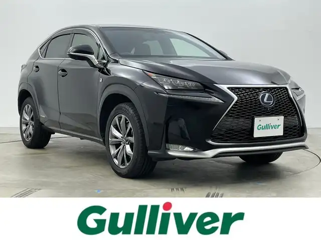 レクサス ＮＸ 300h Fスポーツ 岡山県 2015(平27)年 6万km ブラック メーカーナビ /・地デジ/BT/DVD/CD/SD/Blu-ray/パノラミックビューモニター/ブラインドスポットモニター/プリクラッシュセーフティ/レーダークルーズコントロール/黒本革シート/シートヒーター /ベンチレーション /パワーシート /パワーバックドア /三眼LEDライト/オートライト/360度ドラレコ /ビルトインETC/コーナーセンサー
