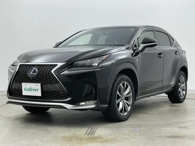 レクサス ＮＸ 300h Fスポーツ 岡山県 2015(平27)年 6万km ブラック メーカーナビ /・地デジ/BT/DVD/CD/SD/Blu-ray/パノラミックビューモニター/ブラインドスポットモニター/プリクラッシュセーフティ/レーダークルーズコントロール/黒本革シート/シートヒーター /ベンチレーション /パワーシート /パワーバックドア /三眼LEDライト/オートライト/360度ドラレコ /ビルトインETC/コーナーセンサー
