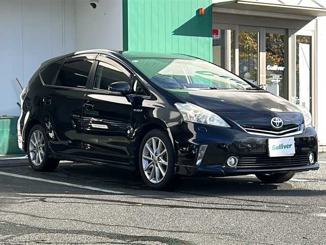 トヨタ プリウス α S ツーリングセレクション 京都府 2013(平25)年 8.8万km ブラック 〇Bluetooth/〇フルセグ/〇純正アルミ/〇スマートキー/〇AAC/〇LED/〇プッシュスタート/〇バックカメラ
