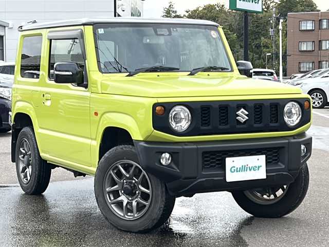 スズキ ジムニー XC 石川県 2020(令2)年 5万km キネティックイエロー/ブラック 4WD/ワンオーナー/衝突軽減ブレーキ/レーンキープアシスト/純正メモリーナビゲーション/【Bluetooth・CD・DVD・SD・フルセグTV】/型番：CN-RZ853/バックカメラ/クルーズコントロール/エンジンプッシュスタート/・スマートキー/・スペアキー/LEDヘッドライト/・オートライト/・フォグランプ/・ヘッドライトウォッシャー/前方ドライブレコーダー/ビルトインETC/前席シートヒーター/ヒルディセントコントロール/ステアリングリモコン/横滑り防止装置/純正フロアマット/保証書/取扱説明書/記録薄