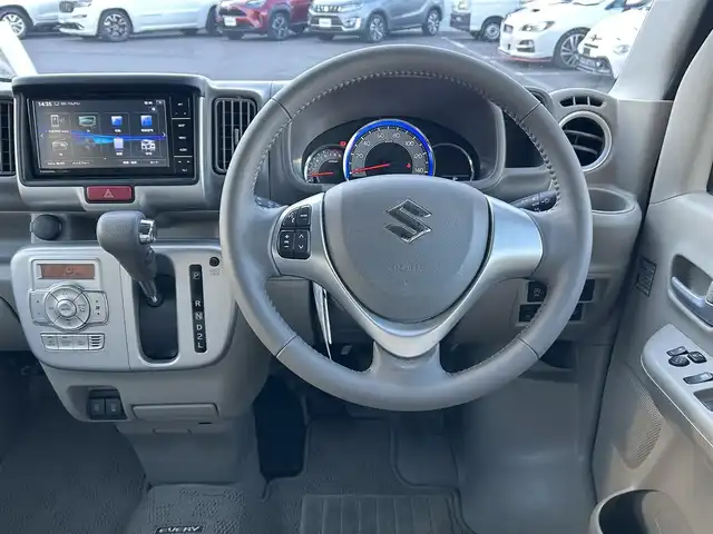 スズキ エブリィ ワゴン PZターボ スペシャル 群馬県 2023(令5)年 3.5万km ブルーイッシュブラックパール3 ワンオーナー/4WD/HDDナビ/Bluetooth/フルセグテレビ/バックカメラ/両側パワースライドドア/シートヒーター/コーナーセンサー/衝突軽減防止装置/横滑り防止システム/アイドリングストップ