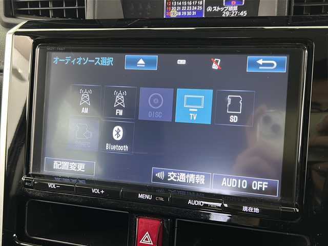 トヨタ ルーミー カスタムG－T 宮城県 2018(平30)年 6万km ブラックマイカメタリック スマートアシストII/・衝突軽減ブレーキ/・レーンキープアシスト/純正9インチナビ/地図SDカード無/・CD.DVD.SD.BT/バックカメラ/両側パワースライドドア/クルーズコントロール/ビルトインＥＴＣ/前席シートヒーター/前後ドライブレコーダー/LEDヘッドライト/フォグランプ/アイドリングストップ/横滑り防止装置/プッシュスタート/スマートキー/純正15インチアルミホイール/ロールサンシェード/シートバックテーブル