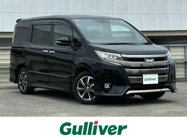 トヨタ ノア Si ダブルバイビーⅡ 静岡県 2019(令1)年 6.5万km ブラック ７人乗り/特別仕様車/トヨタセーフティセンス/純正ＳＤナビ/フルセグＴＶ/ＤＶＤ再生/ＥＴＣ/バックカメラ/ＰＫＳＢ/両側電動スライドドア/ＬＤＡ/ハーフレザー/プッシュスタート/ＬＥＤ/純正１７ＡＷ