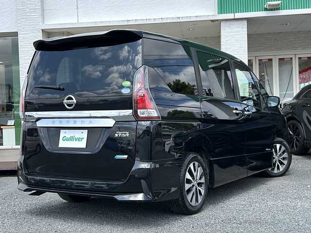 日産 セレナ ハイウェイスター 千葉県 2017(平29)年 4.9万km ダイヤモンドブラック ナビＣＮ－ＲＥ０４ＷＤ　全方位カメラ　フリップダウンモニター　プロパイロット　セーフティパックＢ　スマートルームミラー　両側パワスラ　ハンズフリーオートスライドドア　快適パック　ドラレコ　ＥＴＣ/登録時走行49055km/セーフティパックB/・プロパイロット/・車線逸脱防止支援システム/・サイド/カーテンSRS/・アラウンドビューモニター/・スマートルームミラー/・ステアリングスイッチ（オーディオ）/・踏み間違い衝突防止アシスト/・インテリジェントパーキングアシスト/・進入禁止標識検知/・ふらつき警報/・コーナーセンサー/・ヒーター付ドアミラー/・電動パーキングブレーキ/・オートブレーキホールド/快適パック/・シートバックポケット（運転席/助手席）/・パーソナルテーブル（3列目）/・USB電源ソケット（2列目/3列目）/・2列目超ロングスライド/横スライドシート/・3列目スライドシート機構/社外メモリーナビ・フルセグTV/社外フリップダウンモニター（RSA10S-R）/ハンズフリー両側パワースライドドア/LEDライト/純正16インチAW/ETC/ドライブレコーダー/H30.R3.5年記録簿/保証書・取説