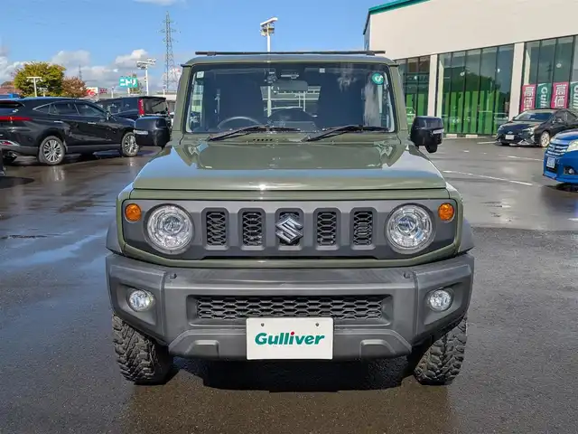 スズキ ジムニー シエラ JC 福井県 2019(平31)年 6万km ジャングルグリーン ワンオーナー/PanasonicナビTV/(Bluetooth/フルセグTV/CD/DVD)/バックモニター/クルーズコントロール/衝突軽減装置/レーンキープアシスト/ダウンヒルアシストコントロール/オートマチックハイビーム/4WD/センターデフロック/背面タイヤ/ルーフキャリア/純正AW/純正フロアマット/ETC/ドライブレコーダー/純正LEDヘッドライト/スマートキー