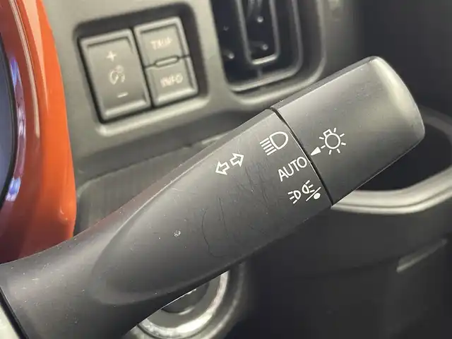 スズキ ハスラー HYBRID G 群馬県 2021(令3)年 2.1万km バーミリオンオレンジ/ガンメタリック2トーン 衝突被害軽減ブレーキ　社外７インチナビ　シートヒーター　コーナーセンサー　ステアリングリモコン　ＥＴＣ　スマートキー　プッシュスタート　横滑り防止装置　アイドリングストップ　盗難防止装置　禁煙車