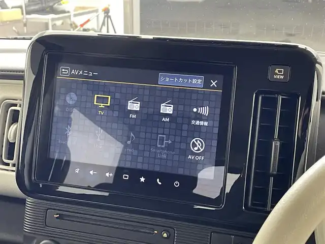 スズキ ワゴンＲ スマイル G 滋賀県 2022(令4)年 1.3万km オフブルーM 純正9インチナビ/・Bluetooth/USB/CD/DVD/フルセグTV/全方位カメラ/アイドリングストップ/前後コーナーセンサー/ABS/レーンアシストキープ/オートライト/オートハイビーム/ETC2.0/前後ドライブレコーダー/プッシュスタート/スマートキー