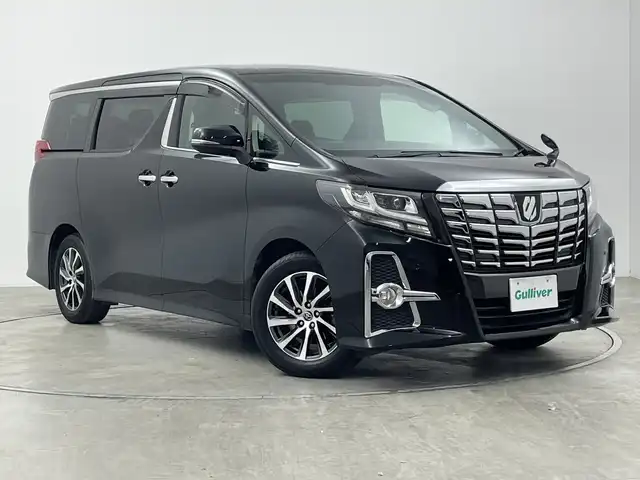 トヨタ アルファード S 群馬県 2016(平28)年 7.6万km ブラック 純正１０型ナビ　アルパイン後席モニター　バックカメラ　両側電動スライドドア　ビルトインＥＴＣ　クルーズコントロール　ウッドコンビステアリング　ステアリングスイッチ　LEDライト　スマートキー　禁煙車