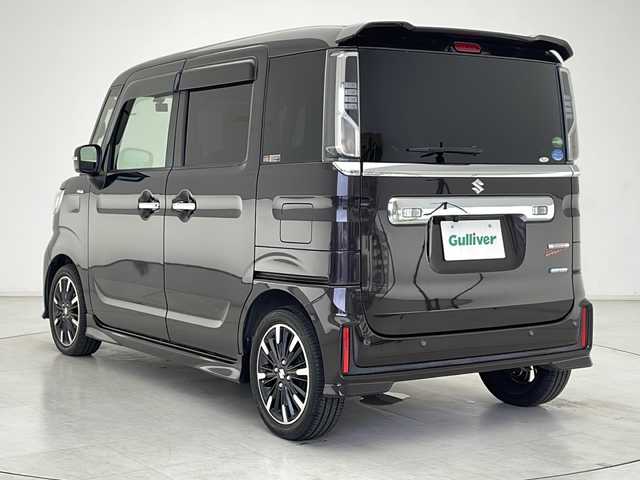 スズキ スペーシア カスタム HYBRID XS 千葉県 2018(平30)年 4万km アーバンブラウンパールメタリック 社外ナビ　AVIC-RZ801（フルセグTV　BT　Bluetooth　CD　DVD　SD）/バックカメラ/両側パワースライドドア　/前方ドライブレコーダー コムテックDC-DR401/ETC/ステアリングリモコン/デュアルセンサーブレーキサポート　/車線逸脱警告　/ハーフレザーシート/運転席シートヒーター/LEDヘッドライト　/LEDフォグランプ/プッシュスタート/スマートキー/スペアキー/後席サーキュレーター/後席サンシェード/純正アルミホイール15インチ/純正フロアマット/純正ドアバイザー