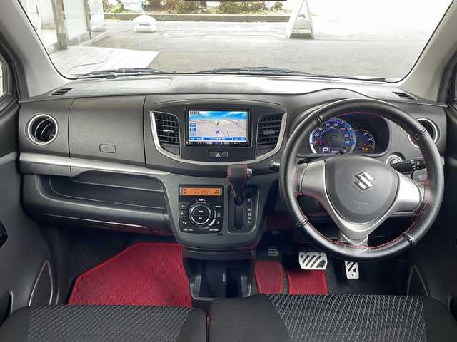 スズキ ワゴンＲ スティングレー X 福島県 2013(平25)年 13.5万km ブルーイッシュブラックパール3 社外ナビ　バックカメラ　ＥＴＣ　地デジＴＶ　スマートキー　ＨＩＤヘッドライト　ＬＥＤフォグランプ　社外フロアマット　アイドリングストップ　リヤガラスフィルム　プッシュスタート　