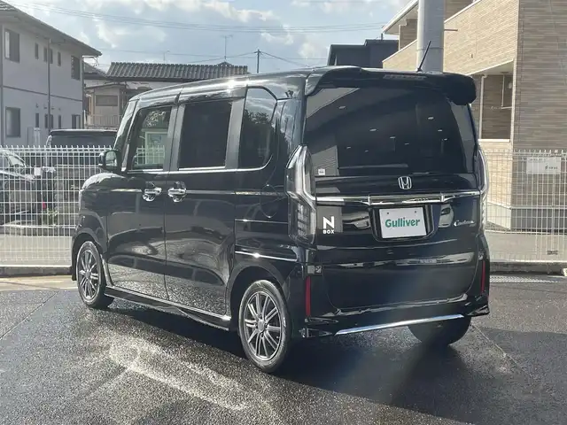 ホンダ Ｎ ＢＯＸ カスタム L 福島県 2022(令4)年 4.9万km クリスタルブラックパール ワンオーナー/社外メモリーナビ/CD/DVD/SD/BT/フルセグTV/社外14インチAW(純正AW＋冬タイヤ積込)/ホンダセンシング/レーダークルーズコントロール/両側パワースライドドア/ステアリングリモコン/シートヒーター/シートバックテーブル/バックカメラ/ドライブレコーダー/オートライト/LEDヘッドライト/フォグライト/プッシュスタート/ドアバイザー/フロアマット