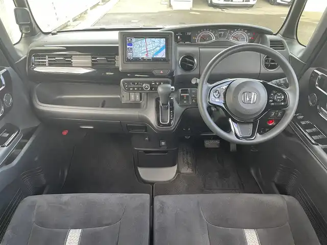 ホンダ Ｎ ＢＯＸ カスタム L 福島県 2022(令4)年 4.9万km クリスタルブラックパール ワンオーナー/社外メモリーナビ/CD/DVD/SD/BT/フルセグTV/社外14インチAW(純正AW＋冬タイヤ積込)/ホンダセンシング/レーダークルーズコントロール/両側パワースライドドア/ステアリングリモコン/シートヒーター/シートバックテーブル/バックカメラ/ドライブレコーダー/オートライト/LEDヘッドライト/フォグライト/プッシュスタート/ドアバイザー/フロアマット
