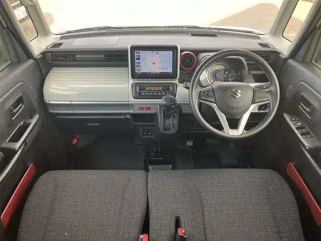 スズキ スペーシア HYBRID X 道南・函館 2021(令3)年 2.2万km シフォンアイボリーM /純正ナビ//フルセグＴＶ//全周囲カメラ//シートヒーター//両側パワースライドドア//ヘッドアップディスプレイ//衝突被害軽減ブレーキ//車線逸脱警報//オートハイビーム//コーナーセンサー//アイドリングストップ