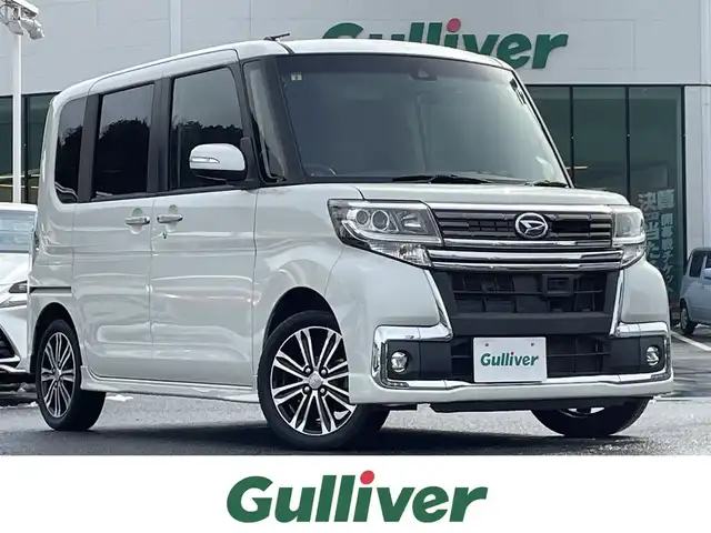 ダイハツ タント カスタム RS トップED SAⅡ 島根県 2016(平28)年 7.2万km パールホワイトⅢ プッシュスタート/社外ナビ【Bluetooth/CD/DVD/フルセグTV/FM/AM】/両側パワースライドドア/スマートキー/AAC/バックカメラ/ETC/ドライブレコーダー/LEDライト/オートライト/ステアリングスイッチ/ハーフレザーシート/ISO FIX/横滑り防止装置/衝突被害軽減システム/Wエアバック