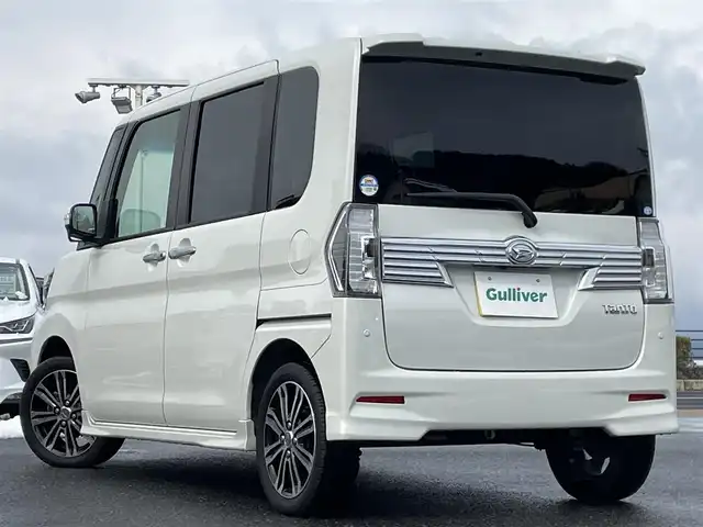 ダイハツ タント カスタム RS トップED SAⅡ 島根県 2016(平28)年 7.2万km パールホワイトⅢ プッシュスタート/社外ナビ【Bluetooth/CD/DVD/フルセグTV/FM/AM】/両側パワースライドドア/スマートキー/AAC/バックカメラ/ETC/ドライブレコーダー/LEDライト/オートライト/ステアリングスイッチ/ハーフレザーシート/ISO FIX/横滑り防止装置/衝突被害軽減システム/Wエアバック