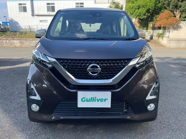 日産 デイズ HWS G ターボ プロパイロットED 山口県 2020(令2)年 2.7万km フローズンバニラパール/アッシュブラウンM プロパイロット/エマージェンシーブレーキ/純正メモリナビ・フルセグTV/　CD/DVD/SD/Bluetooth/アラウンドビューモニター/踏み間違い衝突防止アシスト/車線逸脱防止支援システム/車線逸脱警報/純正１５インチアルミホイール/プッシュスタート/スマートキー×２/ETC/新車時保証書/取扱説明書