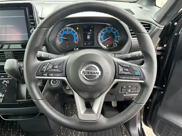 日産 ルークス HWS Gターボ プロパイロットED 神奈川県 2022(令4)年 3万km ブラック 純正9インチナビ/AM/FM/CD/DVD/フルセグ/Bluetooth/アラウンドビューモニター/プロパイロット/追従クルーズコントロール/レーンキープアシスト/エマージェンシーブレーキ/オートマチックハイビーム/オートライト/LEDヘッドライト/ETC/快適パックA/・プラズマクラスター技術搭載リヤシーリングファン /・パーソナルテーブル/・カップホルダー/・USBソケット/・ロールサンシェード/・撥水加工シート/前方ドライブレコーダー/前後コーナーセンサー/両側パワースライドドア/アイドリングストップ