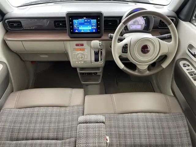 スズキ ラパン ＬＣ X 福井県 2023(令5)年 1.1万km トラッドカーキメタリック/ソフトベージュ 2トーン ワンオーナー/ディスプレイオーディオ/【AM/FM/Bluetooth/USB】/バックカメラ/ETC/スズキセーフティサポート/・衝突軽減ブレーキ/・車線逸脱警報機能/オートライト/LEDヘッドライド/プッシュスタート/スマートキー/スペアキー/純正フロアマット/純正ドアバイザー