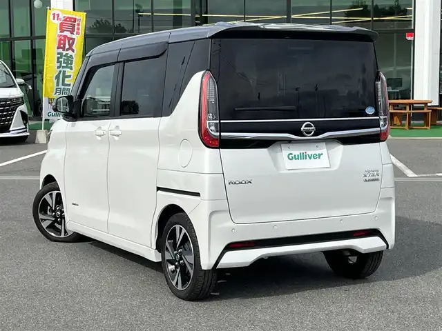 日産 ルークス HWS Gターボ プロパイロットED 奈良県 2020(令2)年 4万km チタニウムグレーM/シルキーホワイト 純正9インチナビ（MM320D-L）/（フルセグ/BT/CD/DVD)/プロパイロット/アラウンドビューモニター/レーダークルーズコントロール/衝突軽減システム/レーンキープアシスト/前後コーナーセンサー/両側パワースライドドア/後席サンシェード/ETC/純正15インチAW/保証書/取り扱い説明書