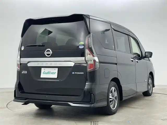 日産 セレナ e－パワー ハイウェイスター V 岡山県 2021(令3)年 13.1万km ダイヤモンドブラック 純正１０インチナビ　/【CD/DVD/Blu-ray/BT/フルセグ】/純正11インチフリップダウンモニター　/アラウンドビューモニター/プロパイロット　/両側電動スライド　/ビルトインＥＴＣ　/ＬＥＤヘッドライト　/純正ドライブレコーダー（前）/デジタルインナーミラー/ブラインドスポットモニター/禁煙車/オートブレーキホールド/踏み間違い防止/フォグライト/スマートキー×2