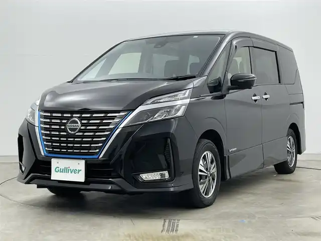 日産 セレナ e－パワー ハイウェイスター V 岡山県 2021(令3)年 13.1万km ダイヤモンドブラック 純正１０インチナビ　/【CD/DVD/Blu-ray/BT/フルセグ】/純正11インチフリップダウンモニター　/アラウンドビューモニター/プロパイロット　/両側電動スライド　/ビルトインＥＴＣ　/ＬＥＤヘッドライト　/純正ドライブレコーダー（前）/デジタルインナーミラー/ブラインドスポットモニター/禁煙車/オートブレーキホールド/踏み間違い防止/フォグライト/スマートキー×2
