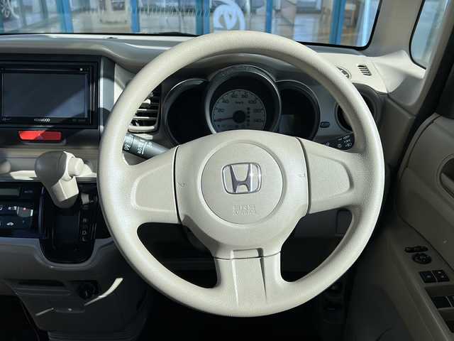 ホンダ Ｎ ＢＯＸ G 愛知県 2013(平25)年 9.8万km クールミストメタリック 登録時走行距離97770キロ/社外７インチナビ/(ワンセグTV/USB/AUX/AMFMラジオ)/社外ETC/ドアバイザー/プッシュスタート/スマートキー/スペアキー/両側スライドドア/横滑り防止装置/盗難防止装置/取扱説明書/保証書