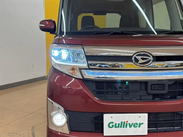 ダイハツ タント カスタム RS SA 群馬県 2013(平25)年 3.5万km ファイアークォーツレッドM 安全装備/・衝突軽減ブレーキ/・オートライト/・横滑り防止/社外７インチワイドナビ/・AM/FM/フルセグTV/・Bluetooth/SD/・CD/DVD/MSV/両側電動スライドドア/LEDヘッドライト/フォグランプ/ドライブレコーダー/ETC/純正ドアバイザー/純正フロアマット/純正15インチアルミホイール/スマートキー/プッシュスタート