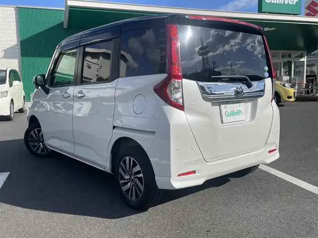 トヨタ ルーミー カスタムG 島根県 2019(令1)年 4.4万km ブラックマイカメタリック/パールホワイト2トーン 純正９インチＳＤナビ/フルセグＴＶ・Ｂｌｕｅｔｏｏｔｈ　/バックカメラ　/両側パワースライド/ビルトインＥＴＣ2.0　/前後ドラレコ　/クルーズコントロール　/純正LEDヘッドライト/オートマチックハイビーム/スマートキー/プッシュスタート/前後コーナーセンサー　/レーンアシスト/衝突被害軽減システム/横滑り防止装置/純正フロアマット/保証書/取扱説明書/スペアキー1本