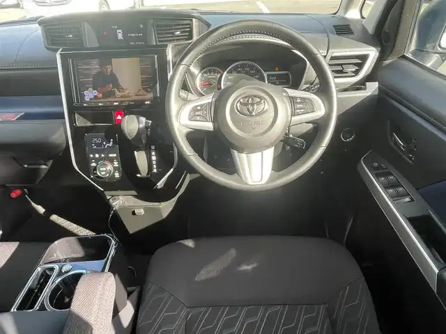 トヨタ ルーミー カスタムG 島根県 2019(令1)年 4.4万km ブラックマイカメタリック/パールホワイト2トーン 純正９インチＳＤナビ/フルセグＴＶ・Ｂｌｕｅｔｏｏｔｈ　/バックカメラ　/両側パワースライド/ビルトインＥＴＣ2.0　/前後ドラレコ　/クルーズコントロール　/純正LEDヘッドライト/オートマチックハイビーム/スマートキー/プッシュスタート/前後コーナーセンサー　/レーンアシスト/衝突被害軽減システム/横滑り防止装置/純正フロアマット/保証書/取扱説明書/スペアキー1本