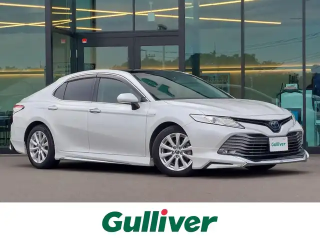 トヨタ カムリ G 東京都 2019(平31)年 4.3万km プラチナホワイトパールマイカ パラノマムーンルーフ/モデリスタエアロ/ヘッドアップディスプレイ/純正8インチナビ/バックカメラ/ビルトインETC/フルセグ/パワーシート/Toyota Safety Sense/・プリクラッシュセーフティ/・レーンディパーチャーアラート/・オートマチックハイビーム/・レーダークルーズコントロール/・ブラインドスポットモニター/LEDヘッドライト/スマートキー