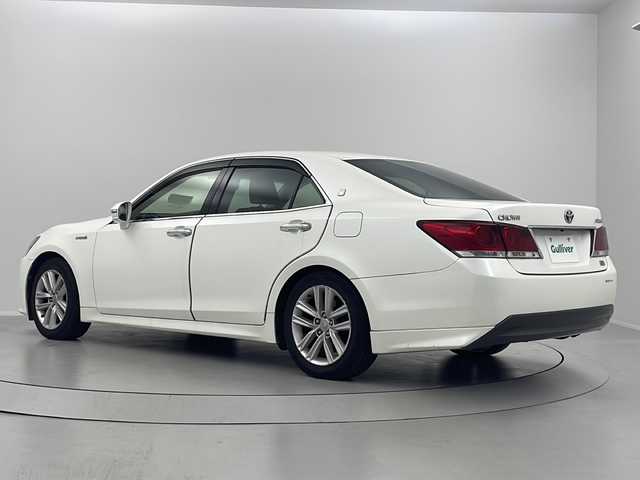 トヨタ クラウン ハイブリッド アスリートS 福島県 2014(平26)年 9.4万km ホワイトパールクリスタルシャイン /禁煙車//純正ナビ//フルセグTV//バックカメラ//ETC//純正17インチアルミホイール//社外フロアマット//HIDヘッドライト//オートライト//フォグランプ//パワーシート//シートヒーター//ステアリングヒーター//クルーズコントロール//プッシュスタート//ステアリングスイッチ//スマートキー