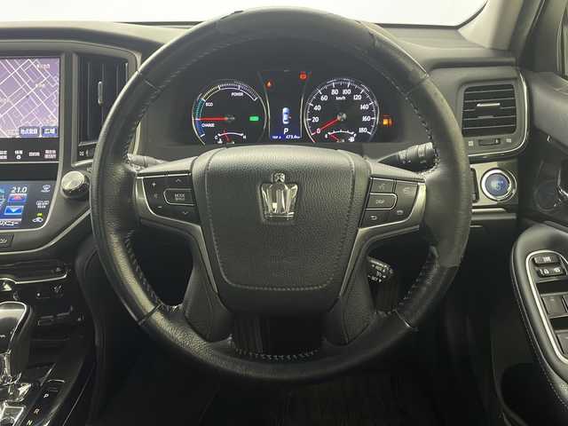 トヨタ クラウン ハイブリッド アスリートS 福島県 2014(平26)年 9.4万km ホワイトパールクリスタルシャイン /禁煙車//純正ナビ//フルセグTV//バックカメラ//ETC//純正17インチアルミホイール//社外フロアマット//HIDヘッドライト//オートライト//フォグランプ//パワーシート//シートヒーター//ステアリングヒーター//クルーズコントロール//プッシュスタート//ステアリングスイッチ//スマートキー