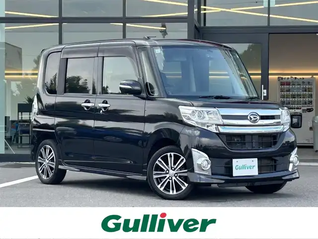 ダイハツ タント カスタム RS 栃木県 2015(平27)年 6.8万km ブラックマイカメタリック 社外メモリナビ/フルセグTV/DVD/Bluetooth/バックカメラ/ETC/両側パワースライドドア/前後ドライブレコーダー/LEDオートライト/TEINサスペンション(純正積込)/GPSレーダー/スマートキー×2/プッシュスタート/アイドリングストップ/ステアリングリモコン/横滑り防止装置/純正15インチAW/サイドエアバッグ