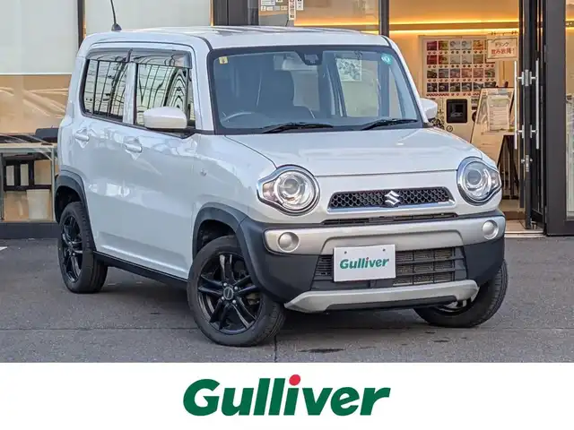 スズキ ハスラー G 福井県 2018(平30)年 7.4万km ピュアホワイトP 社外SDナビTV/(フルセグTV/Bluetooth/CD/DVD)/バックモニター/4WD/衝突軽減被害/アイドリングストップ/ダウンヒルアシストコントロール/グリップコントロール/ベンチシート/前席シートヒーター/純正フロアマット/AAC/BALMNUM製AW/ETC/キセノンヘッドライト/スマートキー
