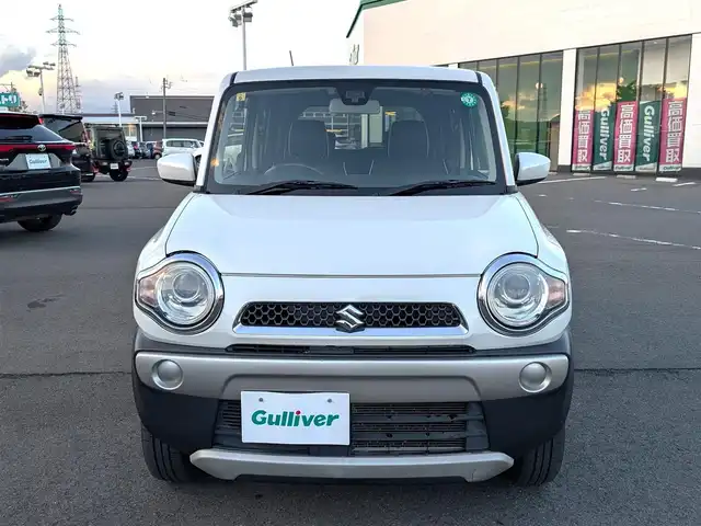 スズキ ハスラー G 福井県 2018(平30)年 7.4万km ピュアホワイトP 社外SDナビTV/(フルセグTV/Bluetooth/CD/DVD)/バックモニター/4WD/衝突軽減被害/アイドリングストップ/ダウンヒルアシストコントロール/グリップコントロール/ベンチシート/前席シートヒーター/純正フロアマット/AAC/BALMNUM製AW/ETC/キセノンヘッドライト/スマートキー