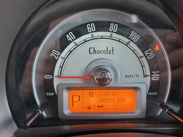 スズキ ラパン ショコラ X 宮城県 2014(平26)年 4.9万km シャンパンピンクPM 登録時走行距離４８２５２ｋｍ/プッシュスタート/アイドリングストップ/オートライト/スマートキー/ショコラ専用シート/純正フロアマット/ベンチシート/純正オーディオ/CD/AM/FM/LEDヘッドライト/ドアバイザー/純正アルミホイール/Wミラー/運転席シガーソケット/ABS/横滑り防止装置/オートライト