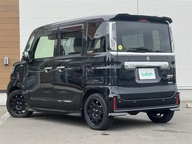 スズキ スペーシア カスタム HYBRID XS 秋田県 2022(令4)年 2.2万km ブルーイッシュブラックパール3 ４WD/衝突被害軽減ブレーキデュアルカメラブレーキサポート/LEDヘッドライト/両側パワースライドドア/純正メモリナビ（DVD/CD再生可能）/フルセグ/全方位モニター/社外15インチアルミ（夏タイヤ装着）/スマートキー/アイドリングストップ/プッシュスタート/アダプティブ・クルーズコントロール追従走行有/コーナーセンサー/レーンキープアシスト/ステアリングスイッチ/前席シートヒーター/社外フロアマット/純正ドアバイザー/オートライト/オートエアコン/パワーステアリング/パワーウィンドウ/横滑り防止/盗難防止装置/寒冷地仕様/電動格納ウィンカーミラー/キーレスエントリー/保証書/取扱説明書/記録簿/スペアキー×１
