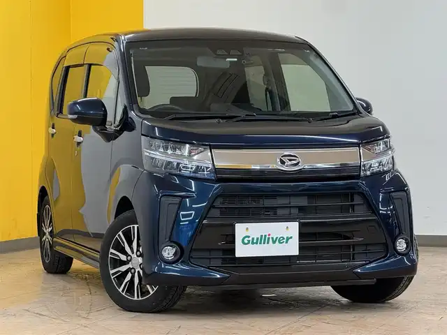 ダイハツ ムーヴ カスタム X LTD SAⅢ 群馬県 2017(平29)年 5.1万km レーザーブルークリスタルシャイン スマートアシスト/社外7インチナビ/・フルセグTV/・BT/DVD/CD/SD/・FM/AM/バックカメラ/ドライブレコーダー/ステアリングスイッチ/アイドリングストップ/運転席シートヒーター/スマートキー/プッシュスタート/LEDヘッドライト/フォグランプ/オートマチックハイビーム/純正14インチAw/純正フロアマット/純正ドアバイザー/電動格納ウィンカーミラー/横滑り防止機能