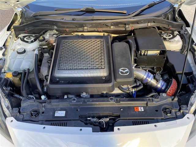 マツダ アクセラ スポーツ マツダスピード 神奈川県 2012(平24)年 11.6万km パール 6MT/社外エアロ(S/R)/純正18インチAW/テイン車高調/リヤスポイラー/HKSエアクリーナー/純正ナビ・地デジTV/ビルトインETC/ハーフレザーシート/運転席シートヒーター/HIDライト/プッシュスタート/スマートキー/保証書・取説あり/H24/25/26/28/30年ディーラー整備記録