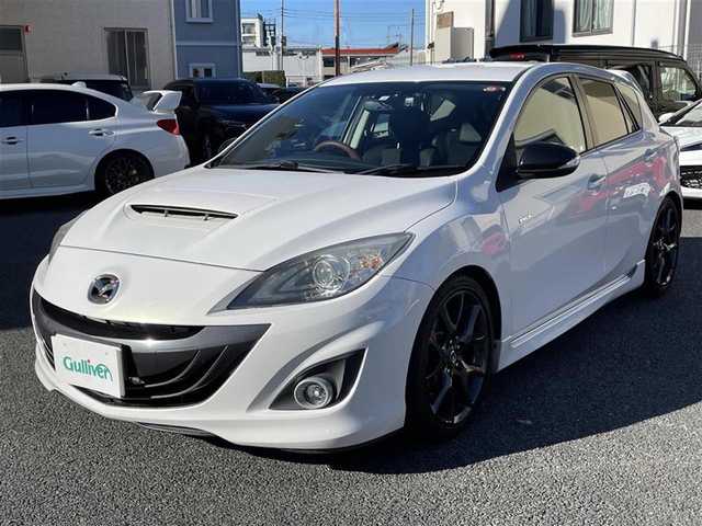 マツダ アクセラ スポーツ マツダスピード 神奈川県 2012(平24)年 11.6万km パール 6MT/社外エアロ(S/R)/純正18インチAW/テイン車高調/リヤスポイラー/HKSエアクリーナー/純正ナビ・地デジTV/ビルトインETC/ハーフレザーシート/運転席シートヒーター/HIDライト/プッシュスタート/スマートキー/保証書・取説あり/H24/25/26/28/30年ディーラー整備記録