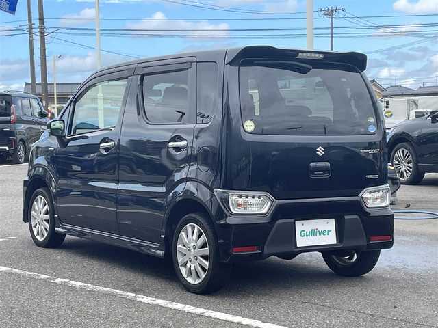 スズキ ワゴンＲ スティングレー HYBRID X 新潟県 2018(平30)年 8.1万km ブルーイッシュブラックパール3 4WD/フルセグテレビ/LEDライト/前席シートヒーター/ヘッドアップディスプレイ/オートライト/アイドリングストップ/プッシュスタート/衝突軽減/ドアバイザー/フォグランプ/ステアリングスイッチ/電動格納ミラー