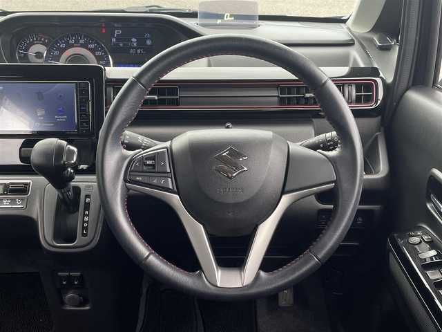 スズキ ワゴンＲ スティングレー HYBRID X 新潟県 2018(平30)年 8.1万km ブルーイッシュブラックパール3 4WD/フルセグテレビ/LEDライト/前席シートヒーター/ヘッドアップディスプレイ/オートライト/アイドリングストップ/プッシュスタート/衝突軽減/ドアバイザー/フォグランプ/ステアリングスイッチ/電動格納ミラー