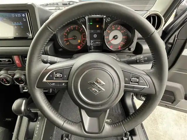 スズキ ジムニー XC 群馬県 2024(令6)年 1.4万km ブルーイッシュブラックパール3 社外７インチディスプレイオーディオ　バックカメラ　クルーズコントロール　ハイビームアシスト　シートヒーター　純正１６インチＡＷ　ステアリングリモコン　ダウンヒルアシスト　ドラレコ　スマートキー　禁煙車